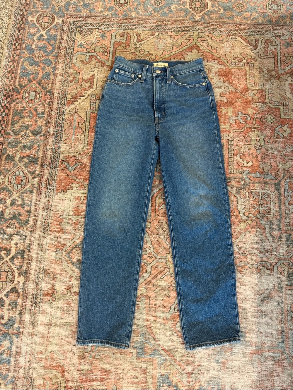 Madewell High Waisted Straight-Leg Jeans in Medium Wash 26